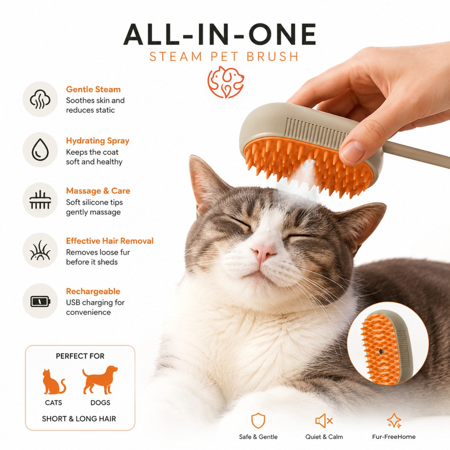 SteamPet Grooming Brush